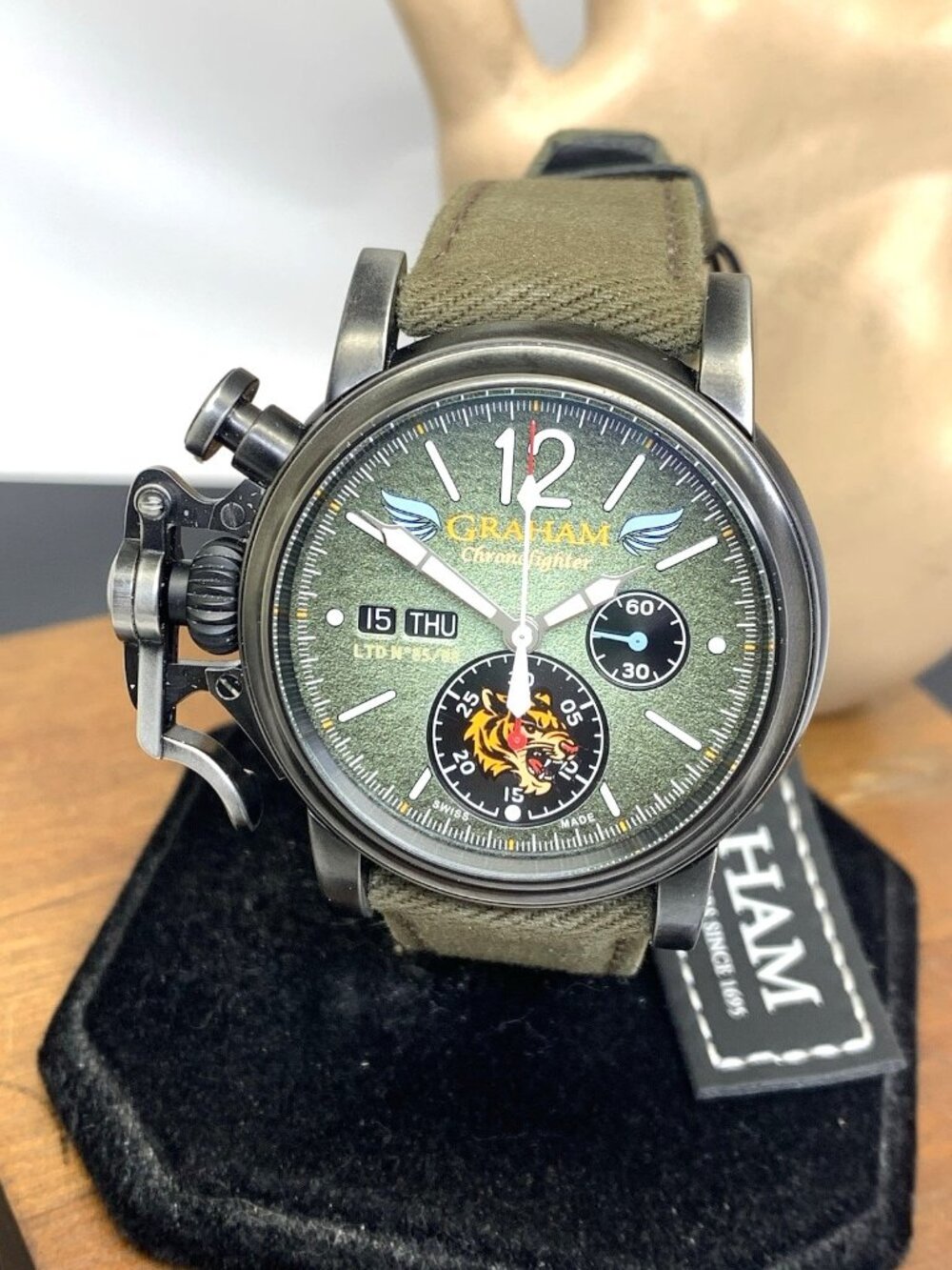 Graham Chronofighter Flying Tiger Men's Watch Swiss Automatic Limited Edition